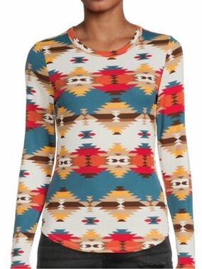 Southwestern print long sleeve top size girls XL